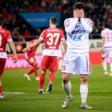 Le milieu valaisan Liam Chipperfield reagit lors de la rencontre de football de Challenge League entre FC Sion et FC Thun le vendredi 15 mars 2024 au stade de Tourbillon a Sion. (KEYSTONE/Jean-Christophe Bott)